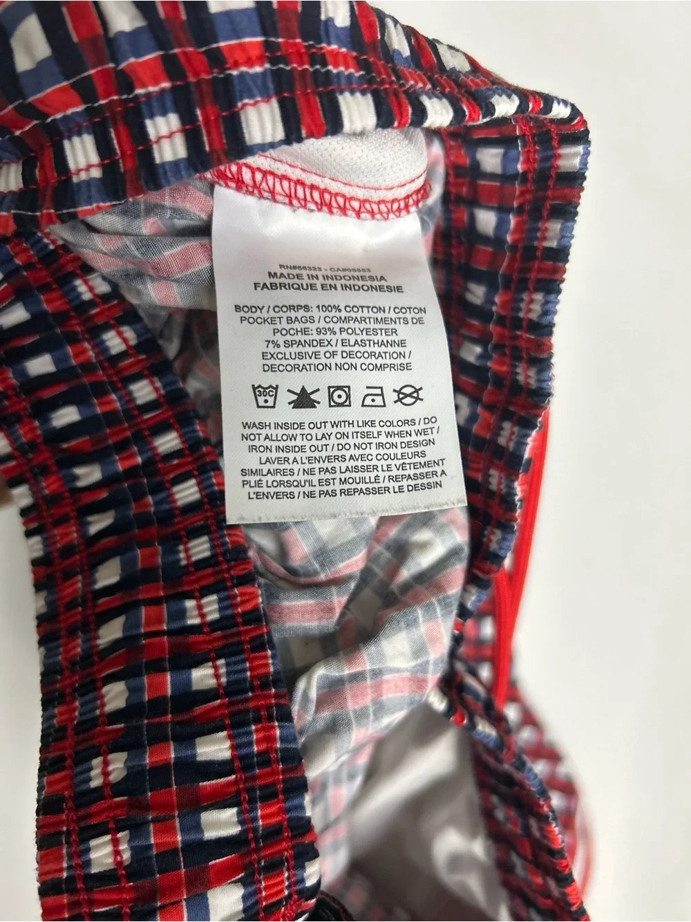 Nike Jordan Paris Saint-Germain Red Plaid Athletic Shorts